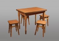 Стол деревянный + 4 табуретки